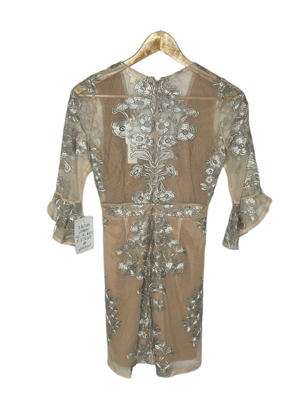 NWT For Love & Lemons x FP Temecula Silver Lace Dress